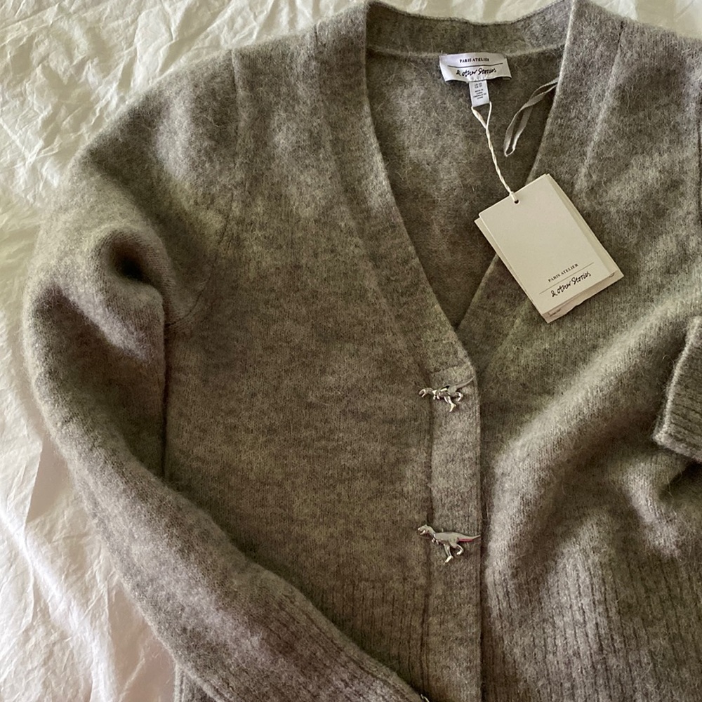 Perfect condition & other stories dinosaur mohair cardigan size XS